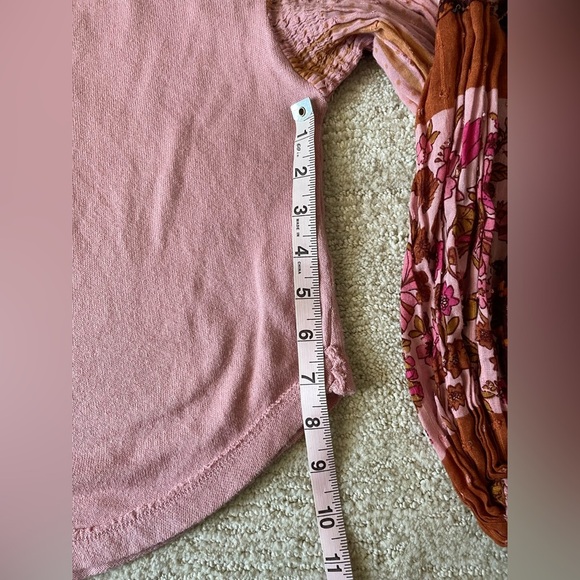 Free People Light Magic Henley Top Pink Cream S - Picture 6 of 9